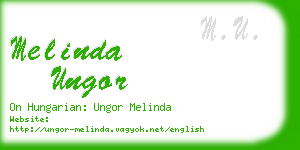 melinda ungor business card
